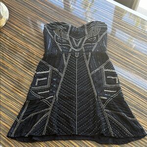 Elegant Black Beaded Dress